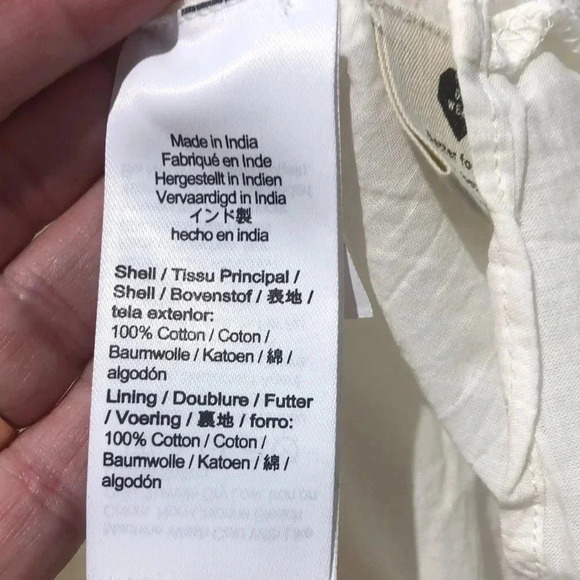 Madewell Poplin Lizzie babydoll dress ivory 20W New with Tags - Picture 9 of 10